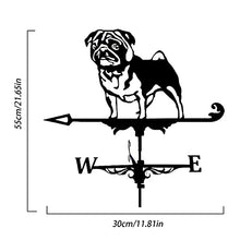 House Decor Wind Vane Roof Garden Mount Yard Decoration Stainless Steel Weathervane Vintage Retro Pet Dog Shape Outdoor Ornaments Farm Backyard Lawn Decor