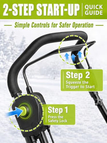 SHUMIAO Electric Snow Blower 40V, 20-Inch Clearing Width, Dual LED Lights