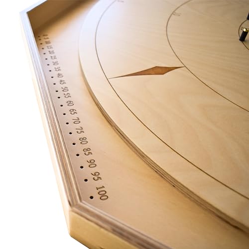 Crokinole Canada The Crokinole Master Large Traditional Board Game Set Brown