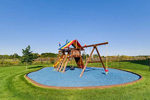 Playsafer Blue Rubber Mulch 77 Cu. Ft. 2000 Lbs. Pallet - 50 Bags