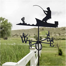 Simple and Strong Rooftop Weathervane Wind Vane Steel Weathervane Roof Vane Measuring Tools Weather Vane Metal Ornament Wind Vane. (Rv)