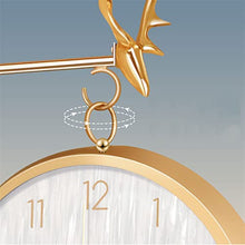 HEXEH wall Clock Wall Clock Double Sided Garden Clocks Modern Indoor Outdoor Hanging Clocks with Mute Chip for Living Room Bedroom Study Wall Decoration Clock (Color : White)