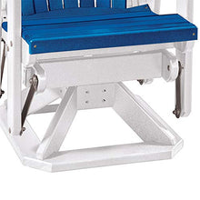 American Furniture Classics OS Home and Office Model 510BW Fan Back Swivel Glider in Blue and White