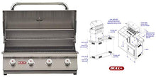 AMS BULL grill 30" Outlaw BBQ Grill with BULL single Side Burner, 30'' Door/Drawer Combo, Single Drawer, Sink and Cover (Natural Gas)