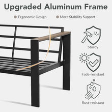 ADRERIC Patio Furniture Set 11 Seats and Coffee Table, 9 Pieces Patio Conversation Set with Thick Cushion, Ottomans, Deluxe Aluminum Modern Outside Sectional for Porch, Balcony, Deck, Yard, Dark Gray