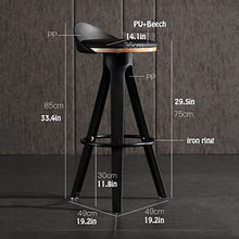 Comfortable Barstools Leisure Stool Commercial High Bar Stools Wrought Iron Bar Stools Vintage Counter High Stool Non-Slip Chair Coffee Shop Stools Advanced