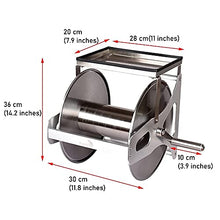 FENOKD Garden Hose Reel Cart,Outdoor Small Wall-Mounted Water Pipe Storage Rack, Household Cleaning Irrigation High Pressure Water Gun Hose Holder.35M
