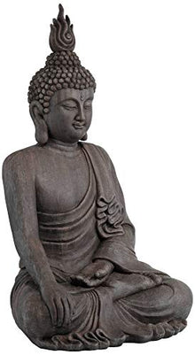 John Timberland Sitting Buddha 42" High Gray Indoor-Outdoor Large Statue