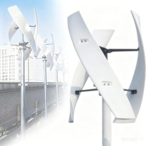 3000W Industrial Vertical Wind Power Generator with MPPT Regulator, 3 Phase AC Output 12V/24V/48V Wind Turbine for Off-Grid Cabin Remote Area Power Supply 12V