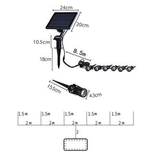6 Heads Solar Spotlights LED Wall Light Landscape Lighting,Solar Yard Lights Outdoor,Pack Solar Spotlights,Auto On/Off, New Upgraded Solar Lights with Wide Angle Illumination, 2-in-1 Waterpro