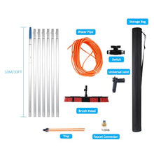 Water Fed Telescopic Brush Photovoltaic Panel Cleaning Tool 30Cm Brush Head for Cleaning photovoltaic and Solar Panels and Other Cleaning Activities