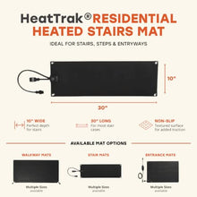 HeatTrak Heated Snow Melting Mats Stair Kit | 3 Stair Mats (10"x30") and 1 Power Unit | Heated Outdoor Mats for Stair Snow and Ice Melting