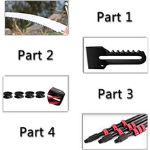 Extendable Pruning Saw,24ft/7.2m Tree Pruner Extendable 4 Sections, with Sk5 Cutting Blade Pole Saw Lopper Long Reach Pole Pruning Saw