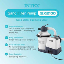 INTEX Krystal Clear 2,100 GPH Sand Filter Pump with QS1200 Saltwater System
