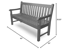POLYWOOD® Rockford 60" Bench in Slate Grey