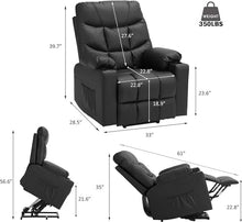 Ergonomic Power Lift Recliner with Heat Massage for Seniors