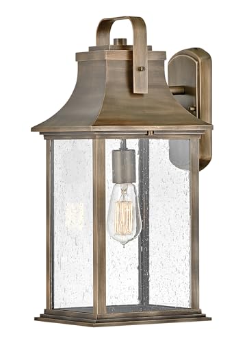 Hinkley Grant Large Outdoor Wall Mount Lantern, Burnished Bronze Finish