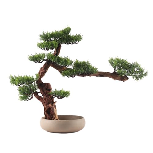 YXIANG56Q Fake Plants Artificial Bonsai Tree Large Indoor Faux Pine Plant with Pot for Hotel Lobbies Home Office Bonsai Tree