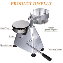 CVGfko Hamburger Patty Maker 4/5/6In, Includes 500 Pcs Patty Papers Heavy Duty Grill Burger Press Meat Tool, Stainless Steel Duty Meat Forming Processor,100mm,100mm