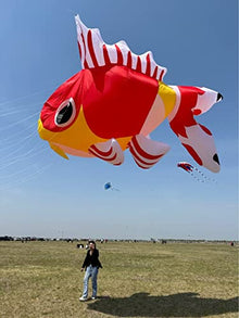 TiffyDance Super Large Goldfish Kite 7m/23ft Red