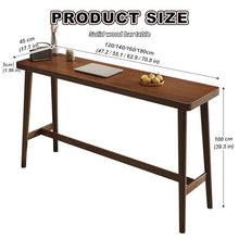 Industrial Narrow Pub Patio Bar Table,Rectangle Modern Wooden High Top Dining Kitchen Table,Long Table Against The Wall For Home Balcony Table,Easy To Install(Stools Must Be Purchased Separately)