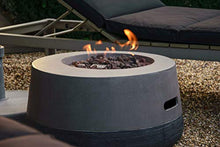 dobar Round Lava Lava Stone, Propane Gas Flame Oven, Outdoor Magnesium Fire Bowl, 60 x 60 x 30 cm, Grey