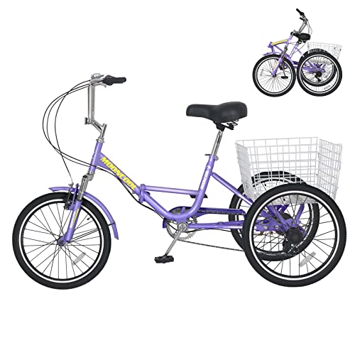 NAIZEA Adult Folding Tricycle Purple