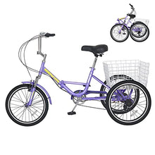 NAIZEA Adult Folding Tricycle Purple