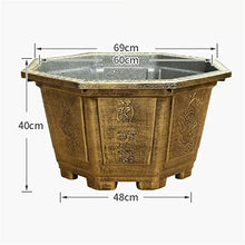 Flower Pot Garden Patio Pot Planter for Indoor Plants Outdoor Resin Flower Pots with Drainage Hole Retro Appearance Home Christmas Decorative Containers House Plants, Succulents, Flowers (Size : 69cm