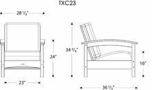 Trex Outdoor Furniture Rockport Club Rainforest Canopy Arm Chair with Spa Sunbrella Cushion
