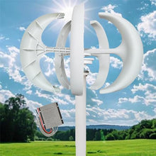 CLPYING 16000W 12V 24V 48V Vertical Axis Wind Turbines Generator, 5 Blade Portable Wind Turbine Generator Kit, Electromagnetic Electricity Producer Equipment, Wind Power(White,12V)