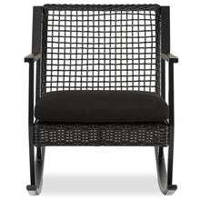 Home Square Aluminum Frame Patio Rocker Chair in Black Finish - Set of 4