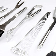 20-Pack BBQ Grill Accessories Tool Set,Flat Top Griddle Accessories Kit, Stainless Steel BBQ Kit with Oxford Cloth Box for Camping/Kitchen, BBQ Utensils