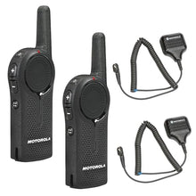 Motorola Solutions DLR1020 Two-Way Digital Business Radio + HKLN4606 Remote Speaker Mic 2-Pack Black