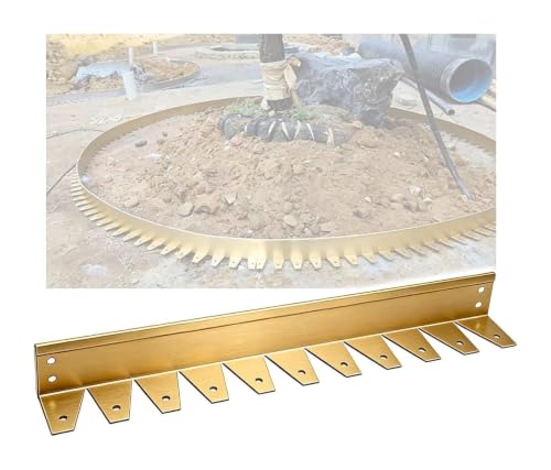 XIYYANUS Steel Lawn Edging, 304 Steel Edging Sizes(Gold-5pcs,100x5x5cm)