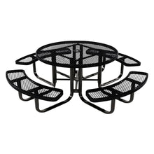 COATEDOUTDOORFURNITURE 46In Round Picnic Table, Expanded, Black, Kids
