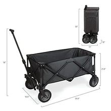 PICNIC TIME NCAA Iowa State Cyclones Adventure Wagon Folding Wagon - Wagon Cart - Sport Utility Wagon - Beach Wagon Collapsible, (Dark Gray)