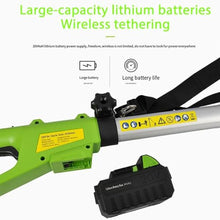 Qiokoith Cordless Hedge Trimmer 20V Rechargeable Electric Bush Trimmer with Battery and Charger, Lightweight Telescopic Design, 3 Gear Adjustable Chain