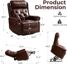 UOPYNE Power Lift Recliner with Massage & Heat, Adjustable Headrest