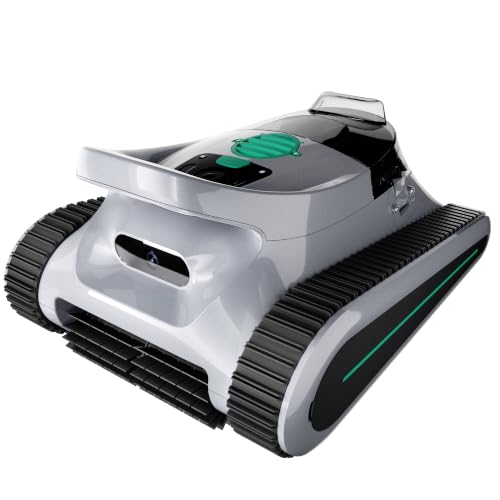 Pool Vacuum for Inground Pools & Above Ground Pool, Cordless Robotic Pool Cleaner with 200W Brushless Motor, 3-Hour Runtime, Wall-Climbing Pool Robot Scrubber for Pools up to 2190 Sq.Ft.