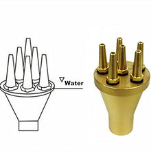 HIONJIN 1" 1.5" 2" Straight Sprayer Pond Music Brass Fountain Nozzles for Garden Sprinkler Irrigation System(DN40)