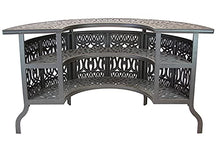 PatioLand Elizabeth 5pc Outdoor Patio Party Bar Set Cast Aluminum Walnut