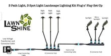 LawnShine Premium Brass Landscape Lighting Kit - 3 Path Lights, 3 Spot Lights with LED Bulbs - Safe & Simple Installation with DIY Plug n’ Play Technology (Midnight Bronze)