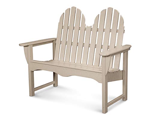 POLYWOOD ADBN-1SA Classic Adirondack 48" Bench, Sand