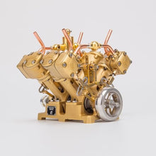 YounggDiy RW-V4 Mini Steam Engine That Runs, Double Cylinder Reciprocating for 90-150cm Steamships, Forward and Reverse Rotation (Boiler Not Included)