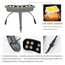 QICBYING Solar LED Tree Ring Lights, Outdoor Landscape Spotlight, Tree Hug Spotlight, IP65 Weatherproof Solar Powered Garden Lighting, for Palm, Orchard Trees, Yard Lighting(Yellow Light,48W)