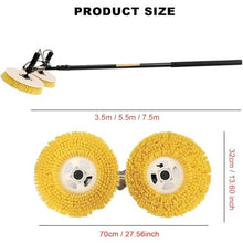 Qiang Telescopic Rod PV Panel Wash Cleaning Machine,70cm Double Head Solar Panel Rotating Cleaner Equipment,Electric Water Fed Pole Kit,Lithium Battery + Mains,Two Power Supply Methods 3.5M/11.4FT