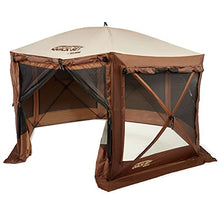 CLAM Quick Set Pavilion Portable Pop Up Outdoor Gazebo Tent with Tarp Cover Tan