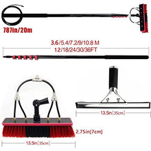Water Fed Telescopic Brush, Multi-Purpose Window Cleaning Pole, Extendable Water Spray Brush, Photovoltaic Panel Cleaning Tool, Solar Panel Conservatory Roof Cleaner,3.6m