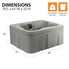 Lifesmart 4-Person Plug & Play 13-Jet Hot Tub Spa, Thermal Cover and Steps